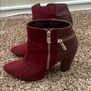 Jennifer Lopez red suede boots